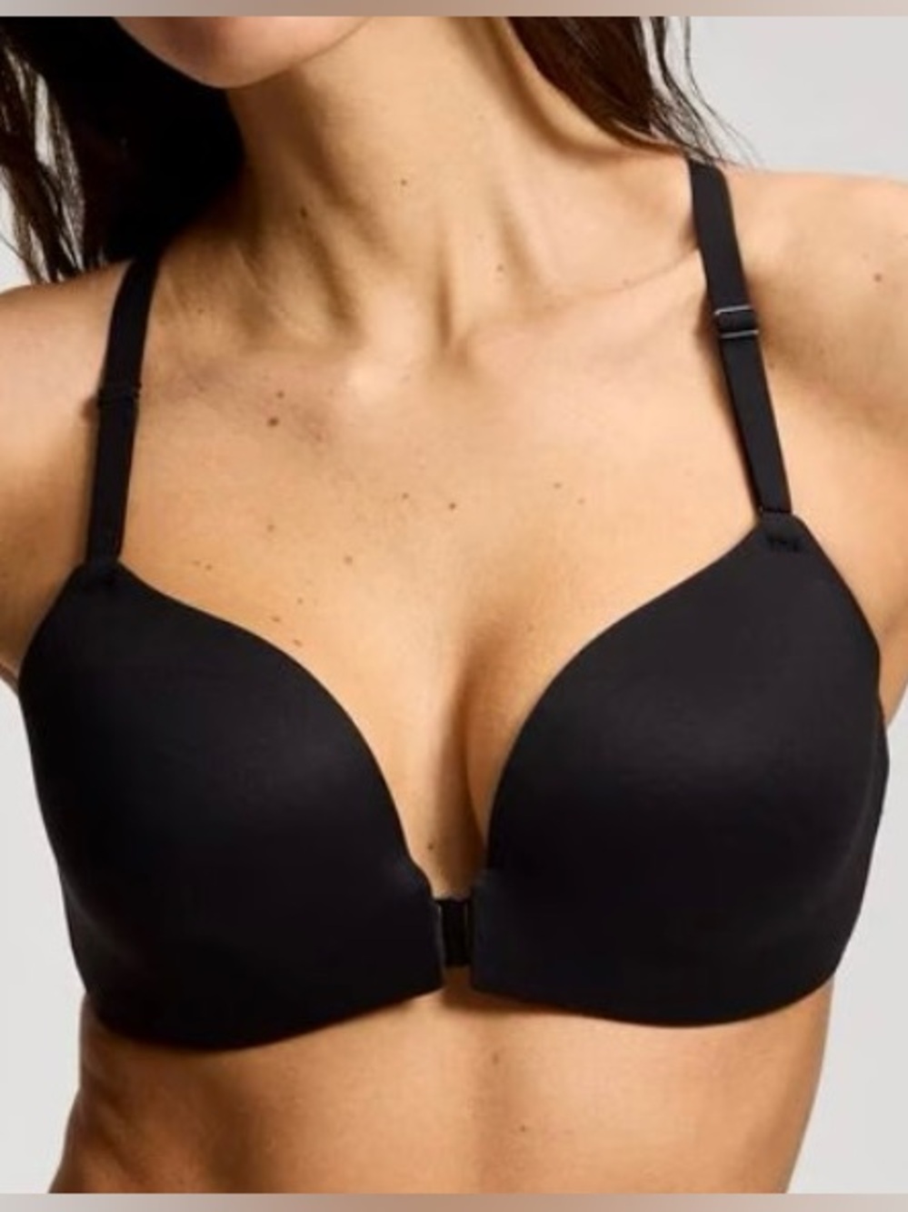 SOMA Black Enbliss Front-Close Racerback Bra Size 36D